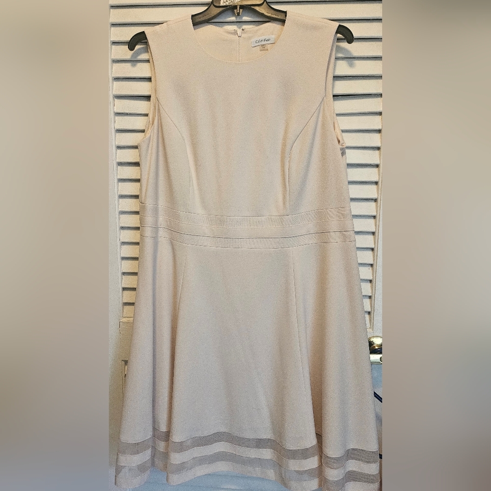 Calvin Klein Pink 18W FitnFlare Dress Barbieware Careerware